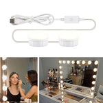 Luce frontale dimmerabile a specchio USB 2-14 LED