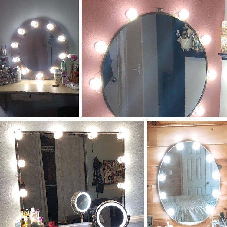 Luce frontale a specchio Specchio per il trucco dimmerabile Luce di controllo tattile USB, 2 LEDs, 6 LEDs, 10 LEDs, 14 LEDs