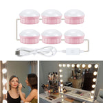 Luce frontale a specchio Specchio per il trucco dimmerabile Luce di controllo tattile USB, 2 LEDs, 6 LEDs, 10 LEDs, 14 LEDs