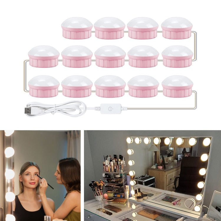 Luce frontale a specchio Specchio per il trucco dimmerabile Luce di controllo tattile USB, 2 LEDs, 6 LEDs, 10 LEDs, 14 LEDs