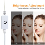 Luce frontale per specchio da bagno per camera cosmetica Luce dimmerabile a tre colori USB, 2 LEDs, 6 LEDs, 10 LEDs, 14 LEDs