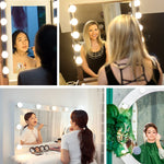 Luce frontale per specchio da bagno per camera cosmetica Luce dimmerabile a tre colori USB, 2 LEDs, 6 LEDs, 10 LEDs, 14 LEDs