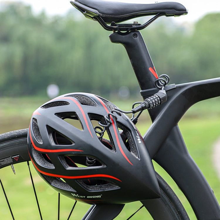 WEST BIKING YP0705063 Lucchetto per bicicletta Lucchetto per casco da moto Lucchetto per cavo con password antifurto, WEST BIKING YP0705063