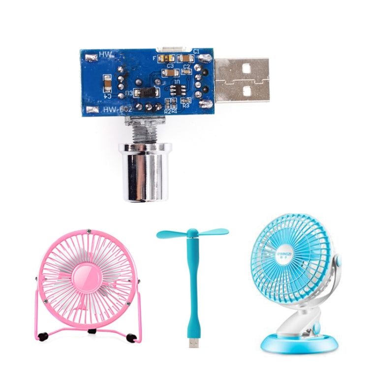 2 PCS HW-602 USB Fan Controller Wind Speed ​​Controller Air Volume Controller Cooling Mute Multifunction Noise Reduction Switch Module