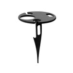 Tavolo da vino pieghevole portatile da esterno Tavolo da spiaggia all'aperto, Black, Double Layer Wood Color, Double Layer Black