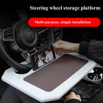 Volante multiuso per auto Tavolo da gioco Staffa per computer per auto Staffa per schienale per sedia Scaffale per tavolino, Upgrade Black, Upgrade Gray