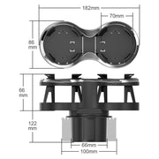 SHUNWEI SD-1038 Portabicchieri per acqua a doppio foro per auto Porta boccetta per vuoto Cola Uno per due portabevande, SD-1038