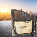 Tenda parasole per auto con tipo di aspirazione magnetica in filato netto da 4 pezzi, Front Row Arc, Back Row Square, Thick Front Row Arc, Thick Back Row Square
