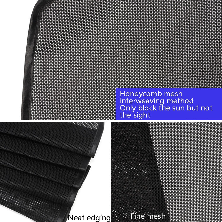 Tenda parasole per auto con tipo di aspirazione magnetica in filato netto da 4 pezzi, Front Row Arc, Back Row Square, Thick Front Row Arc, Thick Back Row Square