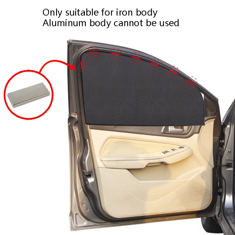 Tenda parasole per auto con tipo di aspirazione magnetica in filato netto da 4 pezzi, Front Row Arc, Back Row Square, Thick Front Row Arc, Thick Back Row Square