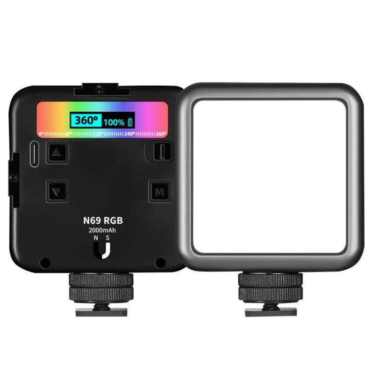 N69 2500-9000K + RGB Luce di riempimento della fotocamera Piccola luce per fotografia a colori Luce notturna portatile portatile Luce tascabile a LED, N69