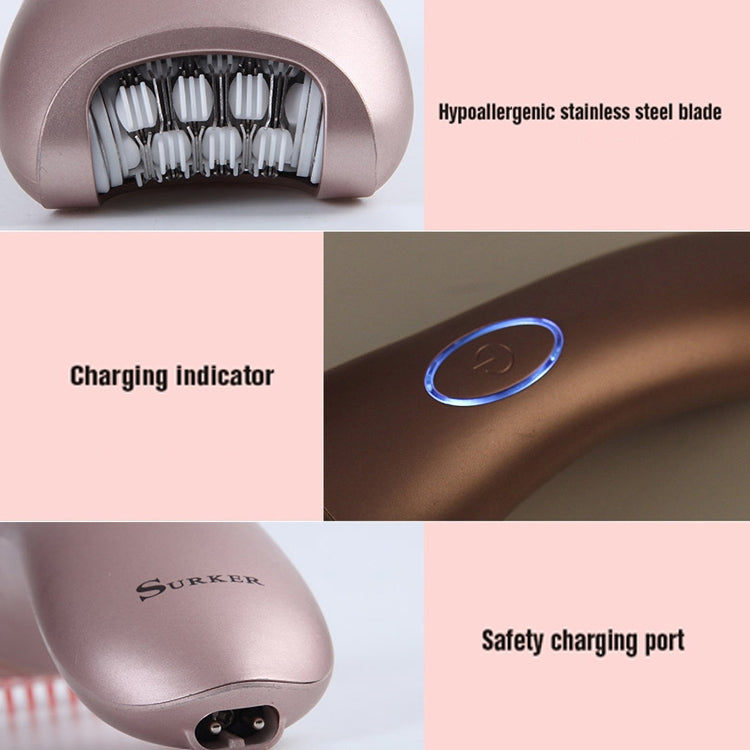 Suker SK-517 Dispositivo elettrico per la depilazione a eluizione dell'acqua Donne Pizzicatrice per capelli per uso domestico Multifunzionale Epilatore per rasoio due in uno