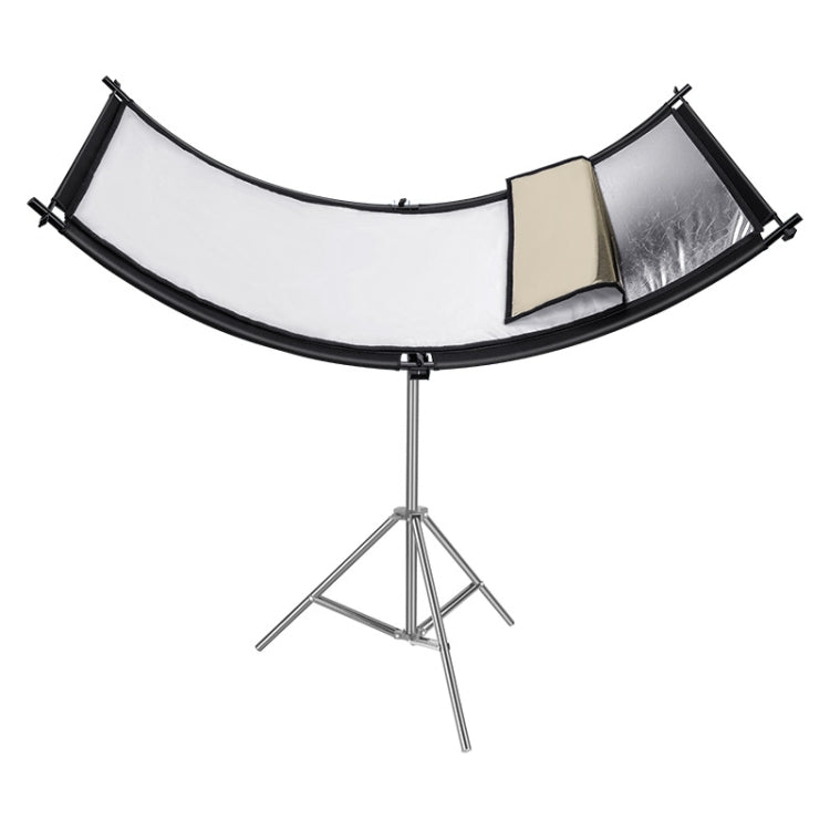 FOMITO Pannello riflettente curvo per studio fotografico a forma di U 4 in 1 Pannello riflettente bianco argento oro, U-Shaped 4 in 1
