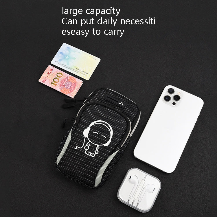 2 PCS Running Borsa da braccio per telefono cellulare Borsa da polso sportiva universale per telefoni cellulari entro 6 pollici, Black, Black Doll, Gray, Gray Doll, Green, Green Doll, Pink, Pink Doll, Red, Red Doll, Blue, Blue Doll