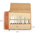 WESSLECO Chef Knife Storage Bag Borsa porta coltelli portatile, Portable Roll Black, WESSLECO Brown