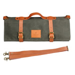 WESSLECO Borsa porta coltelli da chef in tela, WESSLECO Army Green