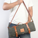 WESSLECO Borsa porta coltelli da chef in tela, WESSLECO Army Green