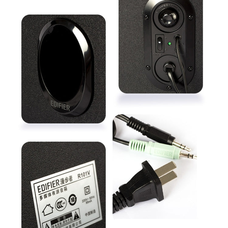 EDIFIER R101V Mini subwoofer audio domestico per laptop, spina americana, R101V Black