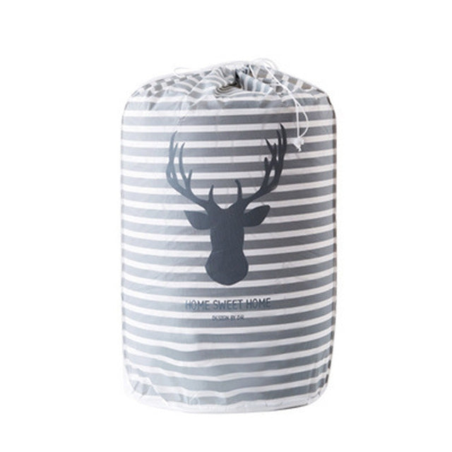 Borsa da imballaggio per trapunta impermeabile a prova di umidità per uso domestico di grande capacità, Striped Deer, Cute Beer, Cactus, Garlands