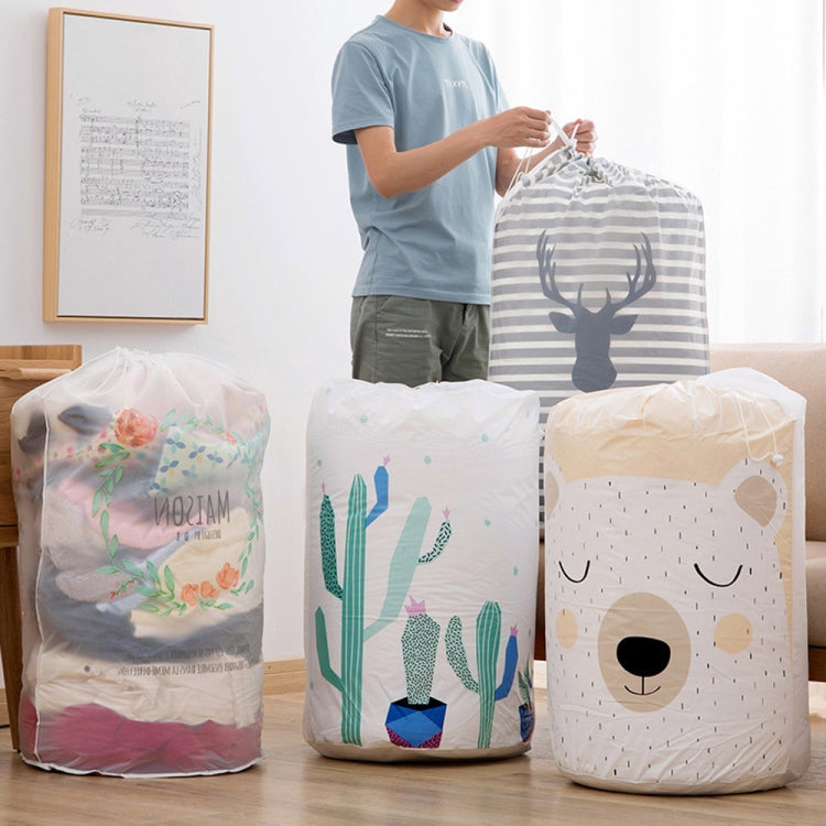 Borsa da imballaggio per trapunta impermeabile a prova di umidità per uso domestico di grande capacità, Striped Deer, Cute Beer, Cactus, Garlands
