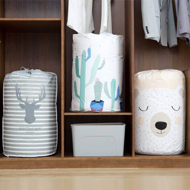 Borsa da imballaggio per trapunta impermeabile a prova di umidità per uso domestico di grande capacità, Striped Deer, Cute Beer, Cactus, Garlands