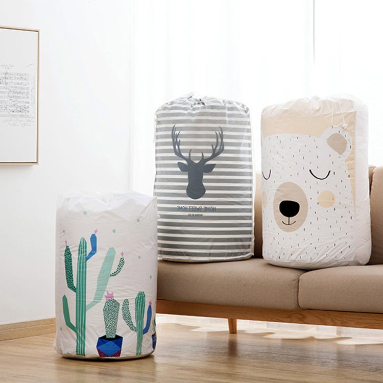 Borsa da imballaggio per trapunta impermeabile a prova di umidità per uso domestico di grande capacità, Striped Deer, Cute Beer, Cactus, Garlands