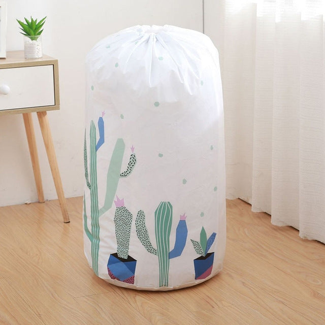 Borsa da imballaggio per trapunta impermeabile a prova di umidità per uso domestico di grande capacità, Striped Deer, Cute Beer, Cactus, Garlands