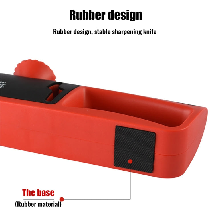 Affilacoltelli manuale regolabile 4-in-1 Affilacoltelli multifunzionale, 4 in 1 (Black Red), 4 in 1 (Gray Red)