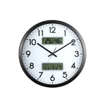 Orologio da parete con display a LED a doppio schermo da 13 pollici Orologio multifunzione con calendario della temperatura e dell'umidità del soggiorno, Dual-screen LED Display Wall Clock
