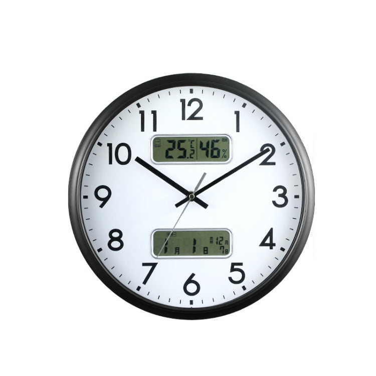 Orologio da parete con display a LED a doppio schermo da 13 pollici Orologio multifunzione con calendario della temperatura e dell'umidità del soggiorno, Dual-screen LED Display Wall Clock