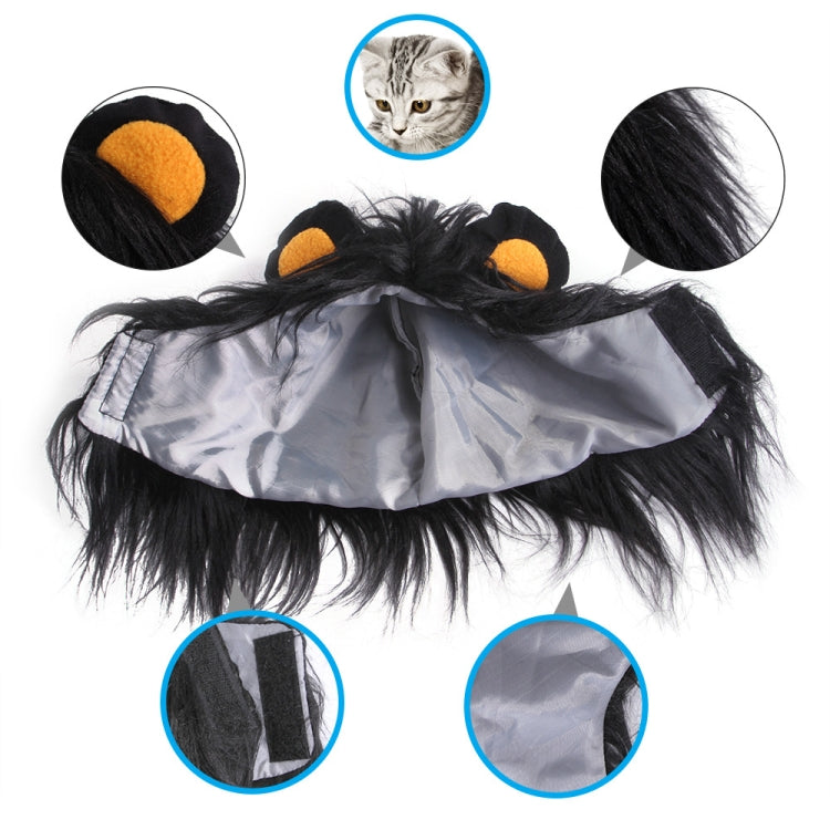 2 PCS Pet Dog Cat Imitazione Leone Copricapo Copricapo Parrucca Cappello, S, M, L