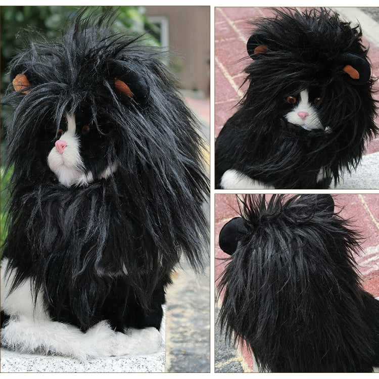 2 PCS Pet Dog Cat Imitazione Leone Copricapo Copricapo Parrucca Cappello, S, M, L