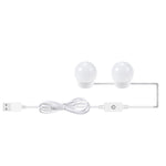 3 Lampadine frontali a specchio a temperatura di colore USB Lampadine semplici per il trucco del bagno, 2 LEDs, 6 LEDs, 10 LEDs, 14 LEDs