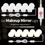 3 Lampadine frontali a specchio a temperatura di colore USB Lampadine semplici per il trucco del bagno, 2 LEDs, 6 LEDs, 10 LEDs, 14 LEDs