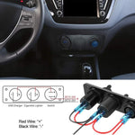 12-24V Car Ship Impermeabile USB Ricarica accendisigari Master 3 in 1 Interruttore a pannello combinato, 12-24V