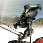 Kewig Motorcycle Outdoor Riding Staffa fissa per telefono cellulare a quattro artigli QC3.0 Supporto impermeabile a ricarica rapida, M11-B