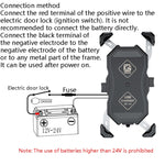 Kewig Motorcycle Outdoor Riding Staffa fissa per telefono cellulare a quattro artigli QC3.0 Supporto impermeabile a ricarica rapida, M11-B