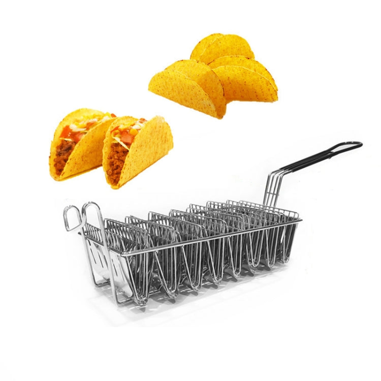 Strumento per modellare la crosta di tortilla Taco in acciaio inossidabile, stile:, 5 Inch  Clip, 4 Grid Fried Basket, 6 Grid Fried Basket, 8 Grid Fried Basket