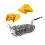 Strumento per modellare la crosta di tortilla Taco in acciaio inossidabile, stile:, 5 Inch  Clip, 4 Grid Fried Basket, 6 Grid Fried Basket, 8 Grid Fried Basket