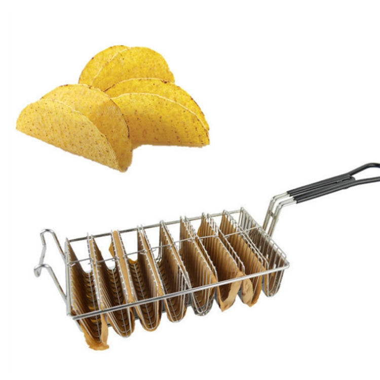 Strumento per modellare la crosta di tortilla Taco in acciaio inossidabile, stile:, 5 Inch  Clip, 4 Grid Fried Basket, 6 Grid Fried Basket, 8 Grid Fried Basket