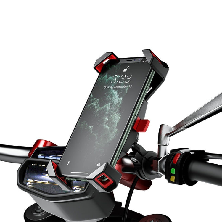 Kewig Reflection To Fall Staffa per bicicletta antiurto Supporto per cellulare a quattro artigli per moto, M113-A