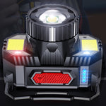 TG-TD009 Lampada frontale a LED potente Lampada frontale con sensore zoom ricaricabile USB montata sulla testa, White Light, Yellow Light
