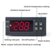 MH-1210W LCD Digital Temperature Controller Thermocouple Thermostat with Sensor Thermometer, Temperature Range: -50 to 110 Degrees Celsius, MH-1210W