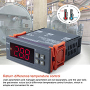 MH-1210W LCD Digital Temperature Controller Thermocouple Thermostat with Sensor Thermometer, Temperature Range: -50 to 110 Degrees Celsius, MH-1210W