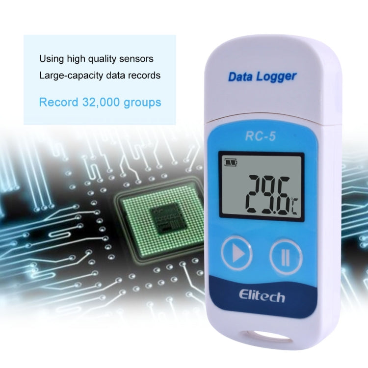 Registratore dati di temperatura USB digitale TTE35065 per stoccaggio in magazzino, refrigerazione, celle frigorifere e laboratorio, TTE35065