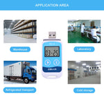 Registratore dati di temperatura USB digitale TTE35065 per stoccaggio in magazzino, refrigerazione, celle frigorifere e laboratorio, TTE35065