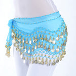 Accessori per sciarpe per danza del ventre da donna Gonna con cintura a 3 file Avvolgente con catena in vita per danza del ventre Abbigliamento da danza per adulti, One Size