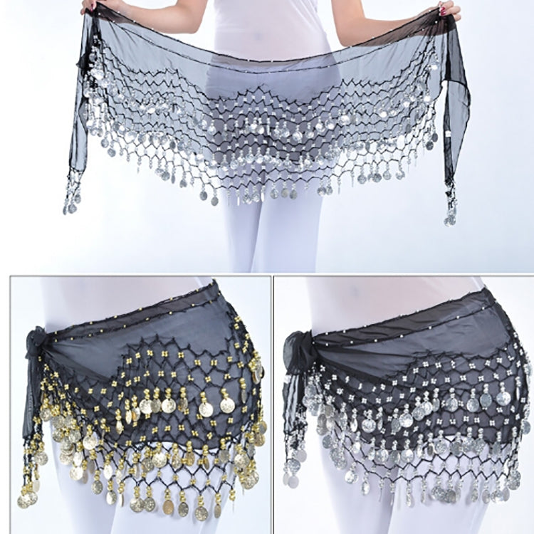 Accessori per sciarpe per danza del ventre da donna Gonna con cintura a 3 file Avvolgente con catena in vita per danza del ventre Abbigliamento da danza per adulti, One Size