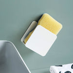 Portaspugna per lavello da cucina, scolapiatti a parete, Sink Sponge Rack(White)