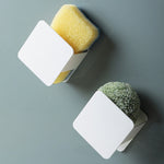 Portaspugna per lavello da cucina, scolapiatti a parete, Sink Sponge Rack(White)